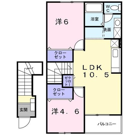 ベルロードＢの物件間取画像